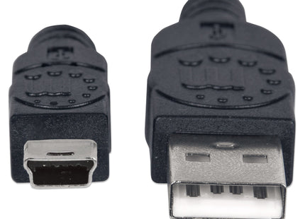 Manhattan Cable Usb Mini-B De Alta Velocidad, 1,8 M, Usb A, Mini-Usb B, Usb 2.0, Macho/Macho, Negro