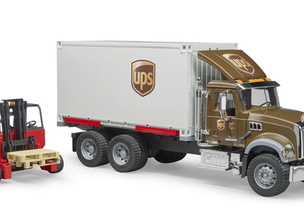 Bruder Camion Mack De Reparto Ups Con Carretilla Elevadora 02828