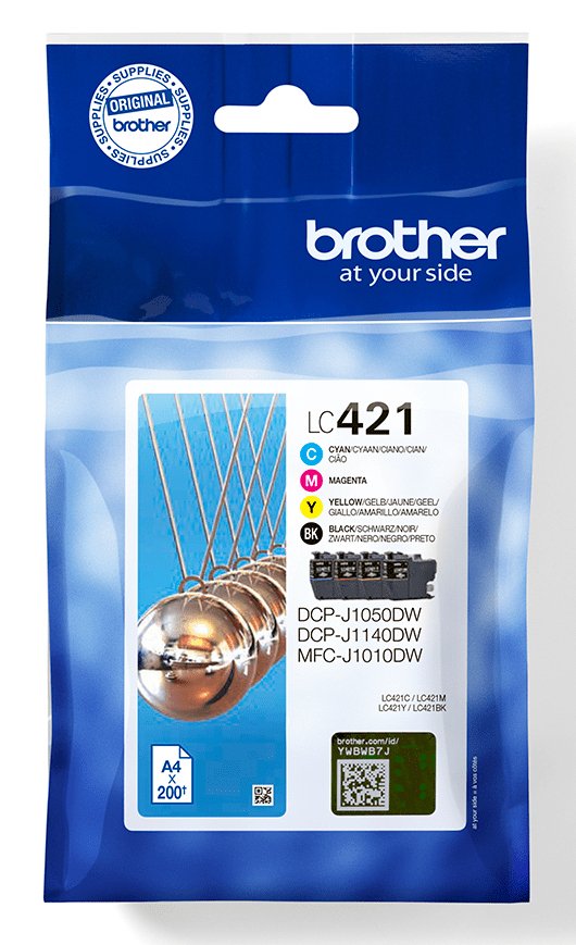 Tinta Brother Lc-421valdr Value Pack Dcp-J1050dw, -J1140dw, Mfc-J1010dw
