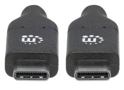 Manhattan Cable Usb-C Usb 2.0, Tipo C Macho A Tipo C Macho, 480 Mbps, 5 A, 2 M (6 Ft.). Negro