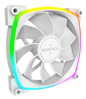 Ventilador  Pc Montech Rx120 Pwm 120x120x25  Blanco, 120 Mm Rx120 Pwm White