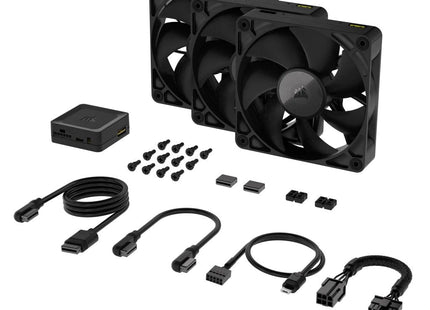 EAN 0840006680840 - Corsair iCUE LINK RX120 Carcasa del ordenador Ventilador 12 cm Negro 3 pieza(s) imagen 3
