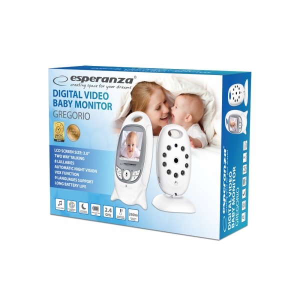 EAN 5901299955178 - Esperanza EHM001 video-monitor para bebés 260 m Blanco imagen 2