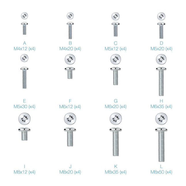 Tooq Pack De Tornilleria Para Montaje Universal De Pantallas