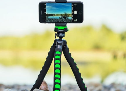 Mantona 21401 Tripode Smartphone/Cámara Digital 3 Pata(S) Negro, Verde