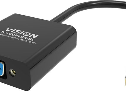 Vision Tc-Mdpvga/Bl Adaptador De Cable De Vídeo Mini Displayport Vga [D-Sub] Negro
