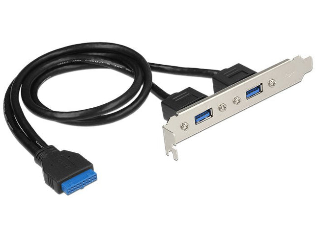 Delock Slot Bracket 1 X Usb 3.0 Interna De 19 Pines 2 X Usb 3.0 Tipo-A Hembra Externo