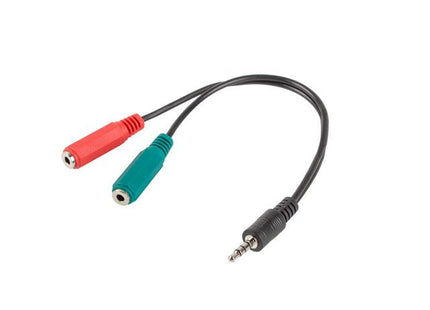 Lanberg Adaptador Jack Estereo 3.5 Macho A 2x Jack 3.5mm Hembra Ad-0023-Bk Cable 20cm