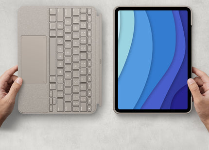 Logitech Combo Touch Caja De Teclado Y Folio Con Panel Táctil Luz Trasera Apple Smart Connector Qwertz Suizo Arena Para Apple Ipad Pro De 11" (1ª Generación 2ª Generación 3ª Generación)