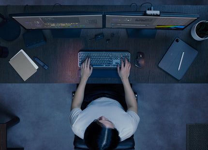 EAN 5099206112179 - Logitech 920-011587 teclado Universal RF Wireless + Bluetooth QWERTY Internacional de EE.UU. Grafito imagen 4