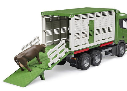 Bruder Scania Super 560r Camión De Transporte De Animales, Modelo De Vehículo Con 1 Ganado 3548