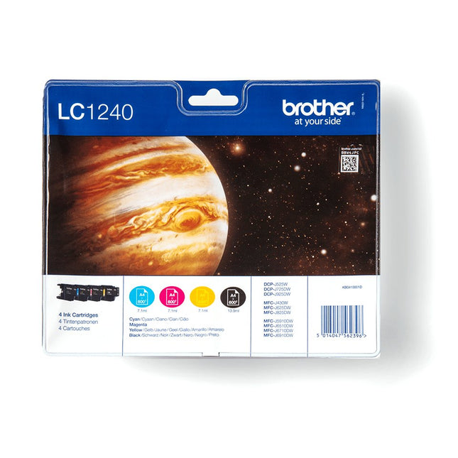 Tinta Original Brother Lc1240 Negro, Amarillo, Cian, Magenta