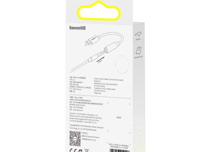 Cable Adaptador Lightning Audio De 3,5 Mm 10cm Negro