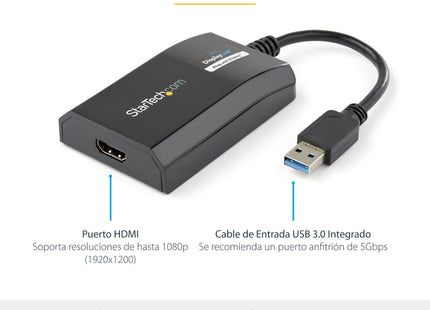 EAN 0065030857505 - StarTech.com USB32HDPRO Adaptador gráfico USB 1920 x 1200 Pixeles Negro imagen 7