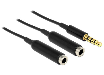 EAN 4043619655755 - DeLOCK 65575 cable de audio 0,25 m 3,5mm 2 x 3.5mm Negro imagen 1