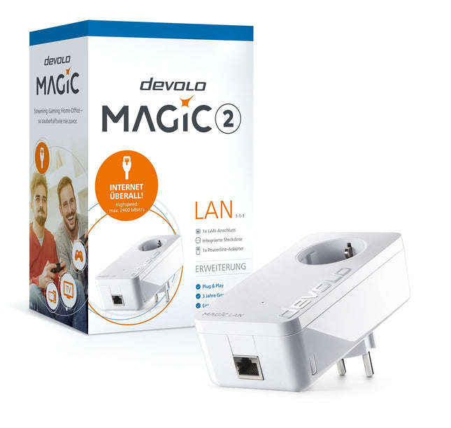 Adaptador Suplementario Lan Devolo Magic 2 1-1-1, Powerline 4250059682528