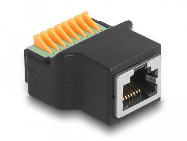 Delock Adaptador Rj45 Hembra A Bloque De Terminales Con Botón Pulsador