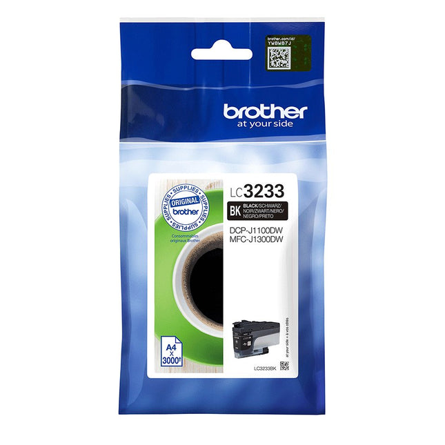 Tinta Brother  Lc3233bk Dcpj1100dw Mfcj1300dw Ori Negra