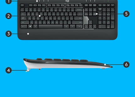 EAN 5099206077461 - Logitech 920-008685 teclado Ratón incluido Universal USB QWERTY Internacional de EE.UU. Negro, Blancoimagen 6)
