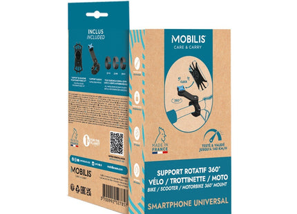 Mobilis 044028 Soporte Soporte Pasivo Smartphone Para Bicicleta, Patinete, Scooter Negro