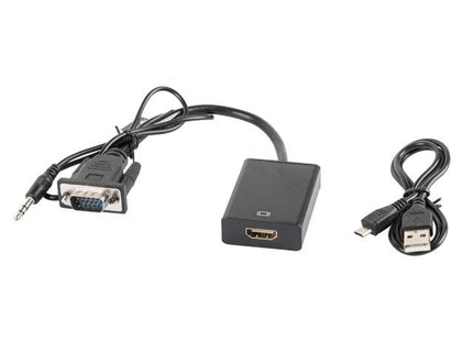EAN 5901969411065 - Lanberg AD-0021-BK adaptador de cable de vídeo 0,2 m HDMI tipo A (Estándar) VGA (D-Sub) Negro imagen 1