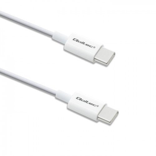 Qoltec 52359 Usb 2.0 Tipo C Cable Usb 2.0 Tipo C 60w Qc 3.0 Pd 1m White