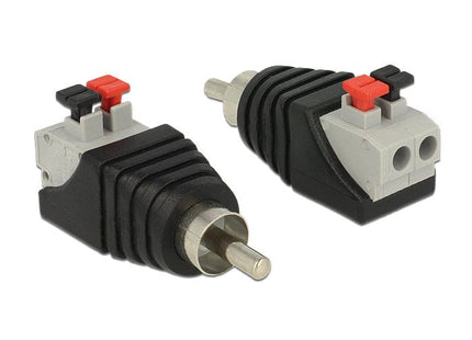 Delock Adaptador Rca Macho A 2pin Negro 65566