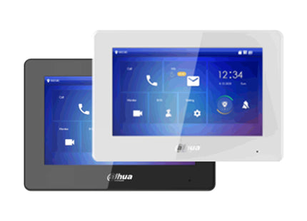 Dahua Vth5421hw Monitor Interior 7" De Superficie Para Videoportero Ip Pantalla Táctil Poe Sd 6e 1s Alarma Blanco