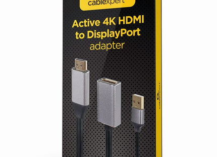 EAN 8716309124546 - Gembird A-HDMIM-DPF-02 adaptador de cable de vídeo 0,1 m HDMI tipo A (Estándar) DisplayPort Negro imagen 1