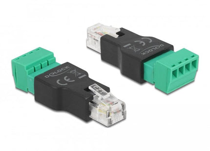 Delock Adaptador Rj11/14 Macho A Terminalblock 4 Pin 2-Teilig