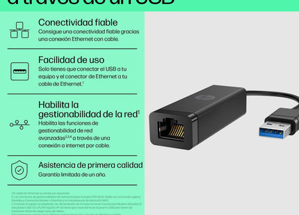 EAN 0196188567630 - HP USB 3.0 to Gigabit RJ45 Adapter G2 Ethernet imagen 3
