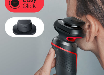 Braun Series 5 51-R1200s Afeitadora Máquina De Afeitar De Láminas Recortadora Negro, Rojo