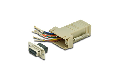 Adaptador Digitus Rs 232, Db9, Rj45, Modular Db9 F, Rj45 F