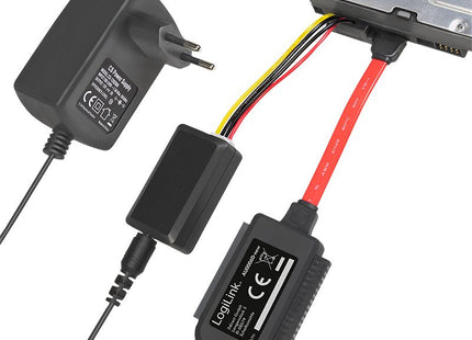 Logilink Adaptador Usb 2.0 A Ide Y Sata Con Alimentacion Negro Au0006c