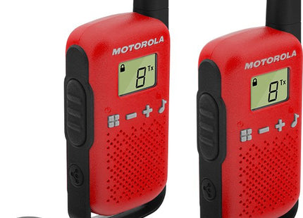 Walkie-Talkie Motorola Tlkr-T42 Rojo Packs 2 Pmr446/8km/16canales/500mw/Clip Cinturon 59t42redpack