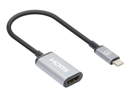 EAN 766623153706 - Manhattan 153706 adaptador de cable de vídeo 0,15 m USB Tipo C HDMI tipo A (Estándar) Negro, Plata imagen 3