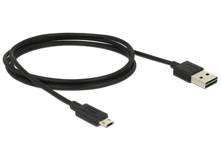Delock Cable Easy-Usb 2.0 Typ-A Macho > Easy-Usb 2.0 Typ Micro-B 1 M Negro