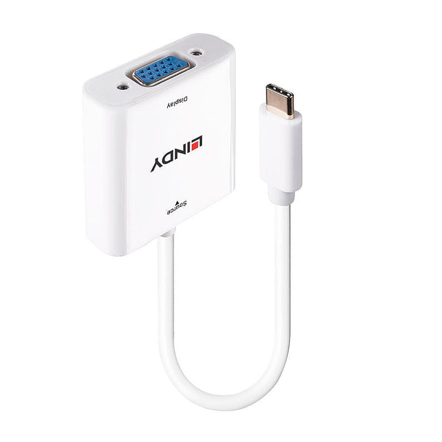 Lindy 43355 Adaptador De Cable De Vídeo Usb Tipo C Vga (D-Sub) Blanco