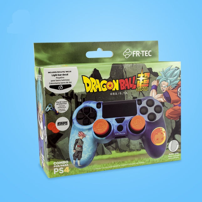 Combo Carcasa + Grips Fr-Tec Combo Pack Ps4 Dragon Ball Super Para Mando Ps4