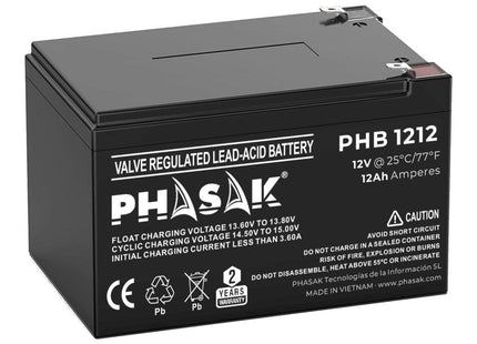 Batería Phasak Phb 1212 Compatible Con Sai Ups Phasak Según Especificaciones