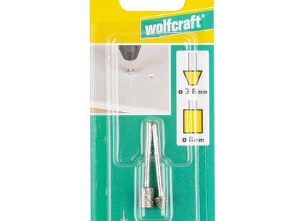 Set 2 Muelas De Diamante Cono Cilíndrico Y Puntiaguda 5989000 Wolfcraft