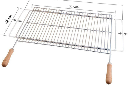 Parrilla Barbacoa Extensible 60x40cm Acero Zincado