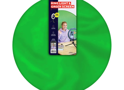 Aro De Luz Profesional + Pantalla Trust Maku+ Incluye Pantalla Verde