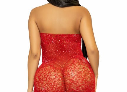 Leg Avenue - Mini Vestido Con Pedrería Talla Única - Rojo