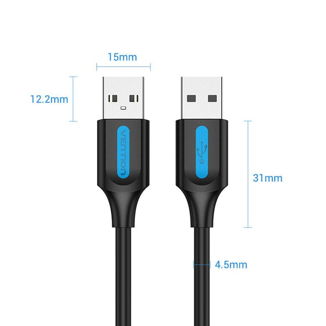 Cable Usb 2.0 Vention Cojbh Usb Macho Usb Macho 2m Negro