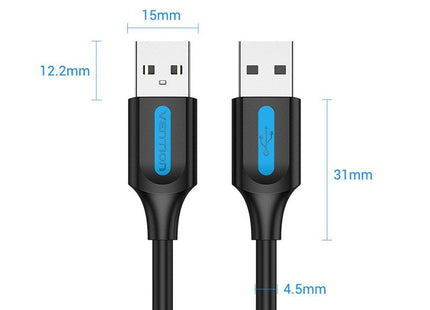 Cable Usb 2.0 Vention Cojbf Usb Macho Usb Macho 1m Negro