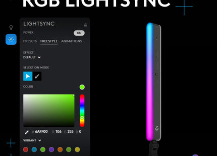 Logitech G Litra Beam Lx, Luz Led Principal Premium Para Streaming, Rgb De Doble Cara Con Truesoft, Para Streaming, Difusión, Lightsync, Bluetooth, Usb, Pc/Mac  Grafito