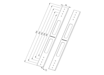 Neomounts By Newstar Kit De Extensión Vesa 500-600 Max, 75kg Negro Neomounts