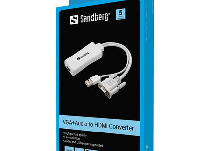 Sandberg Convertidor Vga+Audio -> Hdmi