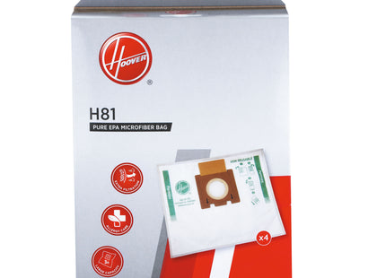 Bolsa Pure Hepa Hoover H81 Para Aspirador Telios Extra 4 Unidades